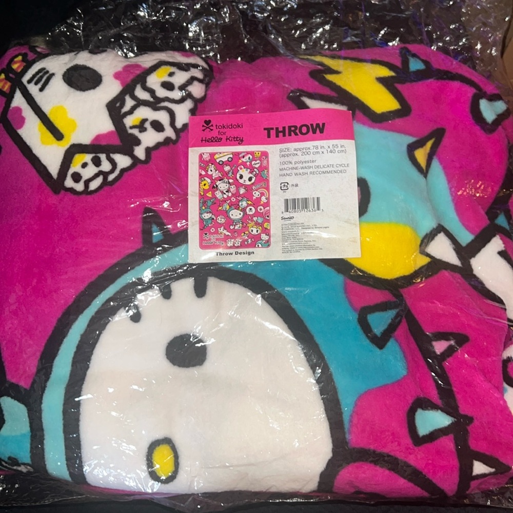 Tokidoki X Hello Kitty rare extra large throw blanket